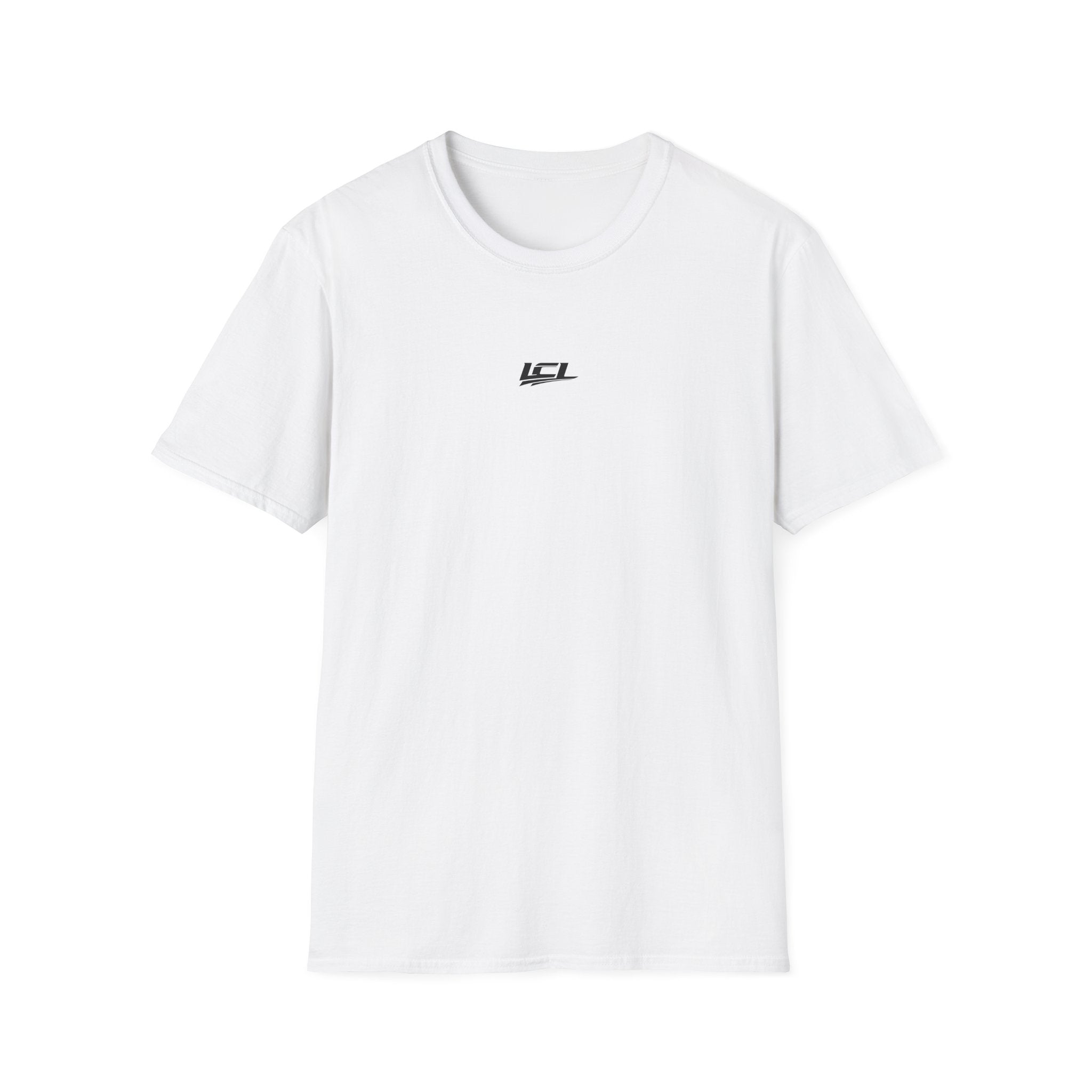 Minimal 'LCL' Logo Tee — Small Chest Graphic Casual T-Shirt