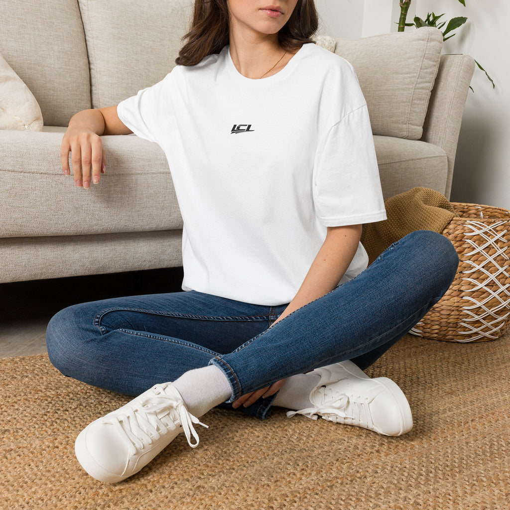 Minimal 'LCL' Logo Tee — Small Chest Graphic Casual T-Shirt