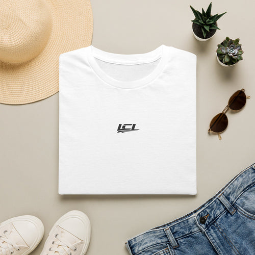 Minimal 'LCL' Logo Tee — Small Chest Graphic Casual T-Shirt